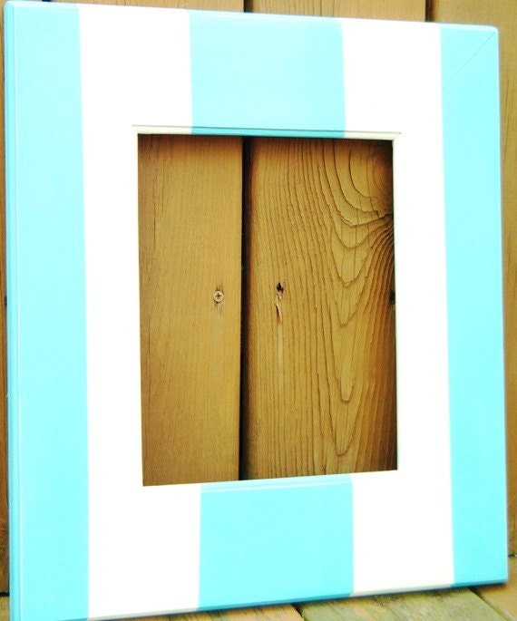 Turquoise Photo Frame Chic Wall Decor Coastal Cottage Beach 8x10