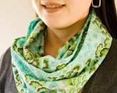 Peacock Voile Infinity Cowl Scarf