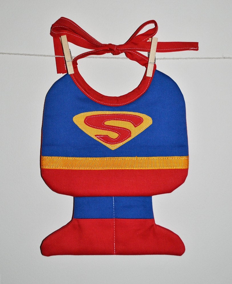 Twin Set Baby Bibs - Superbaby and Wonderbaby