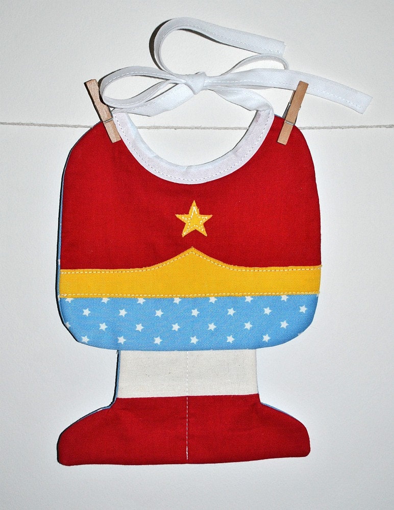 Twin Set Baby Bibs - Superbaby and Wonderbaby