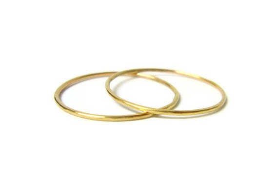 14k gold stacking rings set 14k gold ring yellow gold ring gold stackable rings thin gold ring solid gold rings gold wedding band
