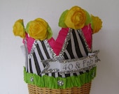 40th Birthday Hat - Crown 40 & FAB - Birthday Party Crown- customize with any saying/colors Il_170x135