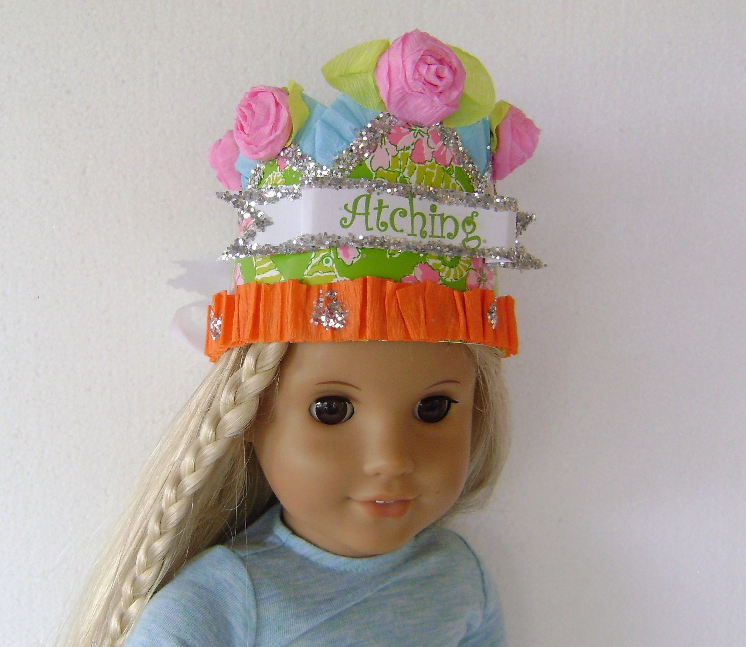 Doll  Crown - Hat  - American Girl- matching big girl Crown available - customize any way