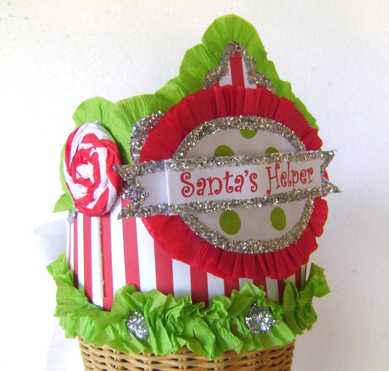 Christmas Crown with lollipops- Hat SANTAS HELPER or customize Il_570xn