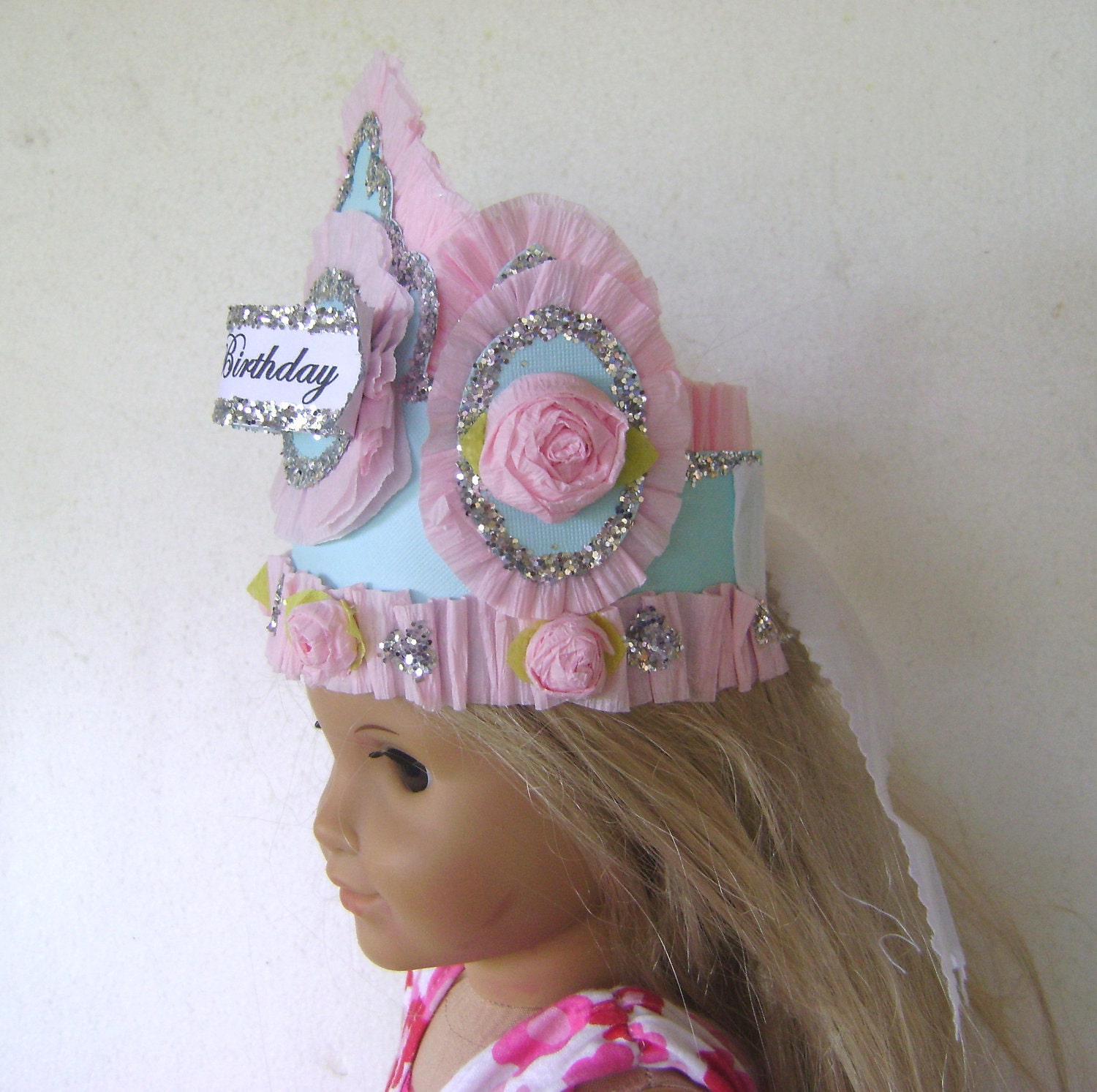 Doll  Crown - Hat  - American Girl- matching big girl Crown available - customize any way