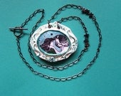 Beltane Eve Lovers Pendant Necklace with Hematite Stars
