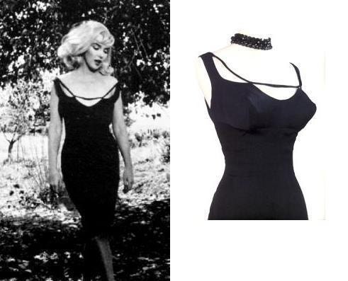 Marilyn Monroe Black Misfits Dress and Jacket-Black Crepe-Size L Only- Sample Dress