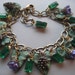 Enchanted Forest Charm Bracelet - Leaf Bracelet - Woodland