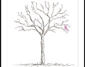 Personalized PRINTABLE PDF FILE Christening Baptismal Gift Fingerprint Tree Keepsake 13 x 19 up to 80 prints