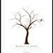 Thumb Print Wedding Tree Guest Book Poster Print 17 x 22 Large up to 170 fingerprints. Choose font & color