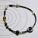 MiniVerse - Solar System Anklet - Proportional Distances in Glass and Stone