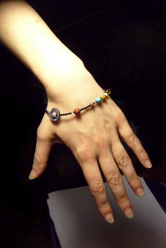 MiniVerse - Solar System Bracelet - Petite - 6.5 inches - 16.5 cm - Beadwork - Planets