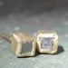 Rough Diamond Earrings - Diamond Earrings - Gold Earrings - 18K Yellow Gold Earrings and Rough Diamonds