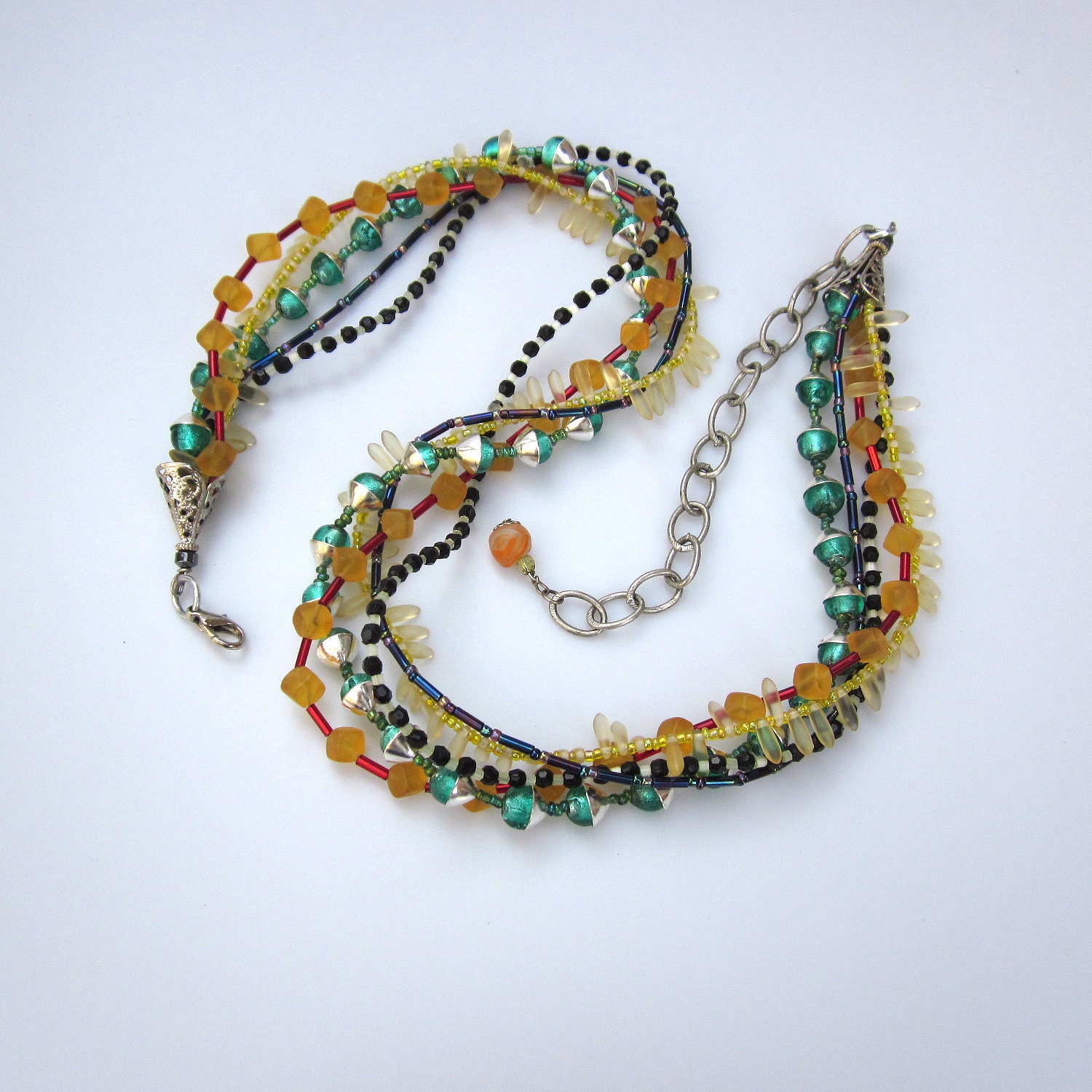 multi coloured tropical - the nola necklace