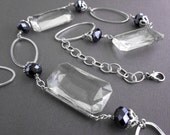 midnight blue and resin - the amelie necklace