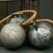1 Vintage fishing float, buoy salvaged from Europe - Aluminium