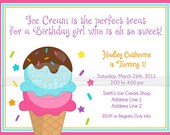 Ice Cream, Invitations, personalized set of 12 Il_170x135