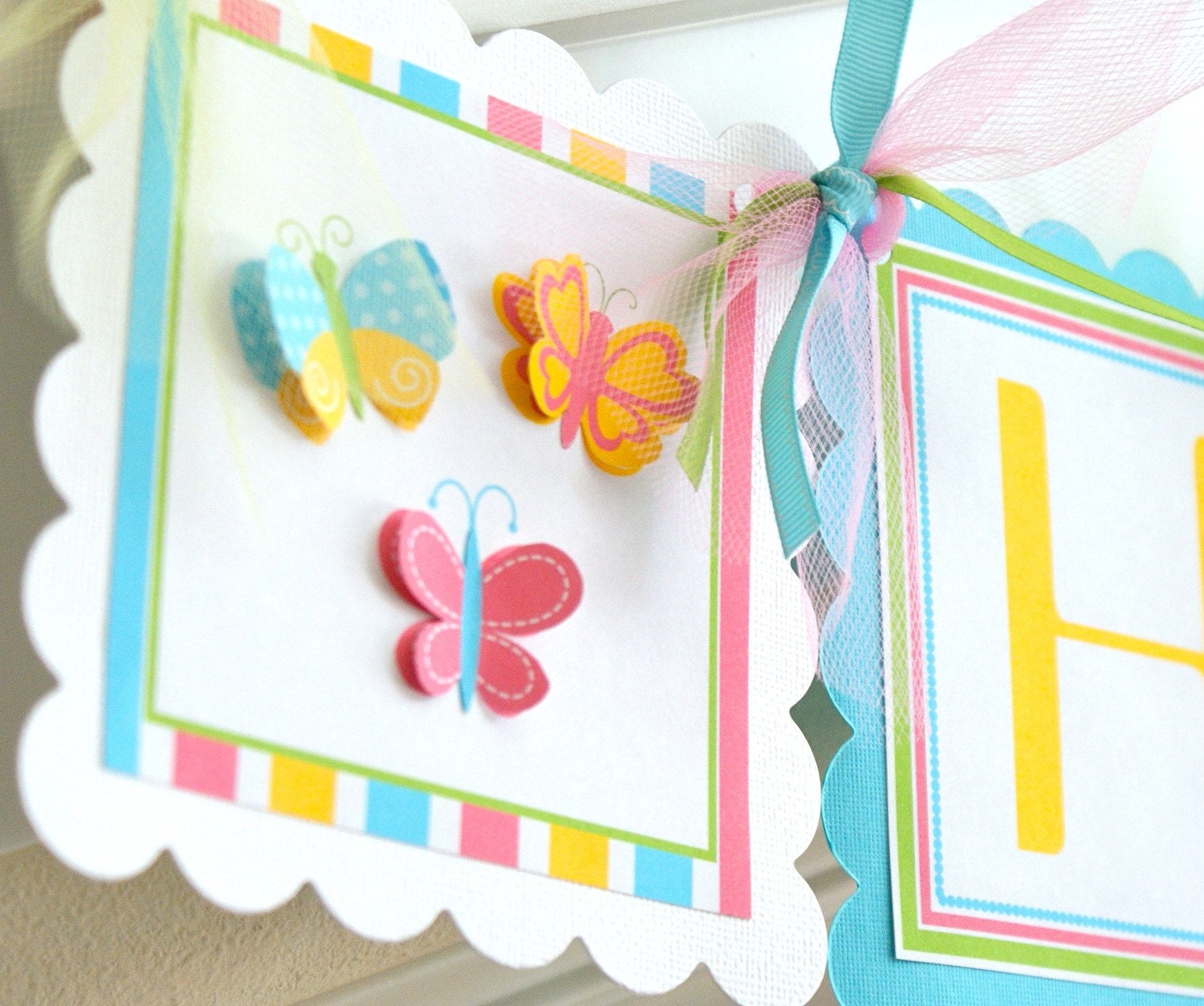 NEW - Butterfly, Birthday Banner Il_570xn