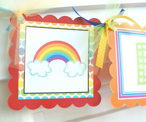 NEW - Rainbow Fun, Name Banner Il_570xn