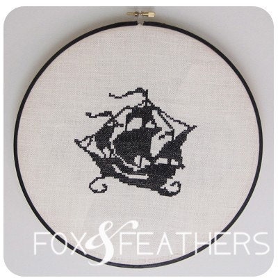 Pirate Ship PDF Cross Stitch Pattern