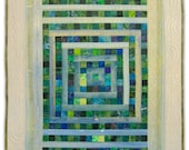 Art Quilt, Original, Hand Quilted, The Rainy Garden Window - HeatherLairDesigns