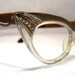 Vintage Cat Eye Glasses. Pointy Copper and Clear with Rhinestones.