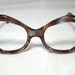 Vintage 60s Mod Eyeglasses Frames. Brown and Purple
