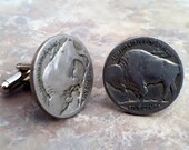 SALE  Buffalo Nickel Coin Cufflinks FREE SHIPPING cuff link jewelry by Custom Coin Rings