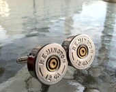 Remington 12 GA Bullet Shotgun Shell Cufflinks  cuff links -By Custom Coin Rings