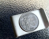 Money Clip with Massachusetts State Quarter jewelry By Custom Coin Rings