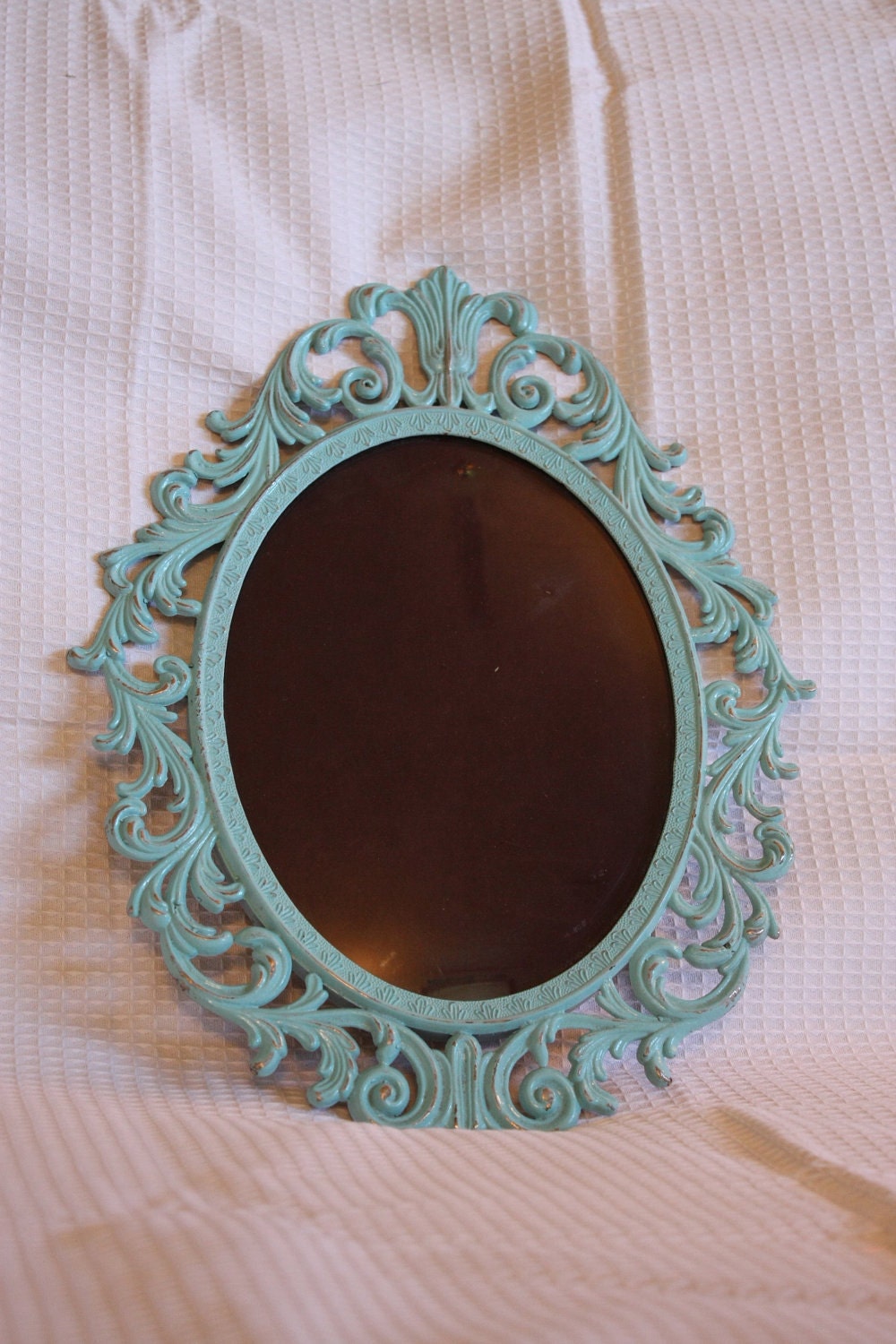 Blue distressed Iron picture frames with glass and backs