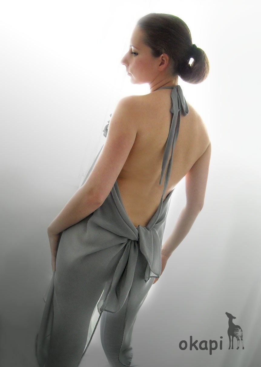 Reserved listing, Grey mousseline okapi summer tunic with knitted ornament, paris fashion,