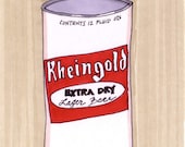 Rheingold Beer-5x7 inch Print from Original Illustration