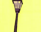 Streetlight- 5x7 Framed Original Illustration