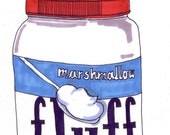 Fluff-5x7 inch Print from Original Illustration