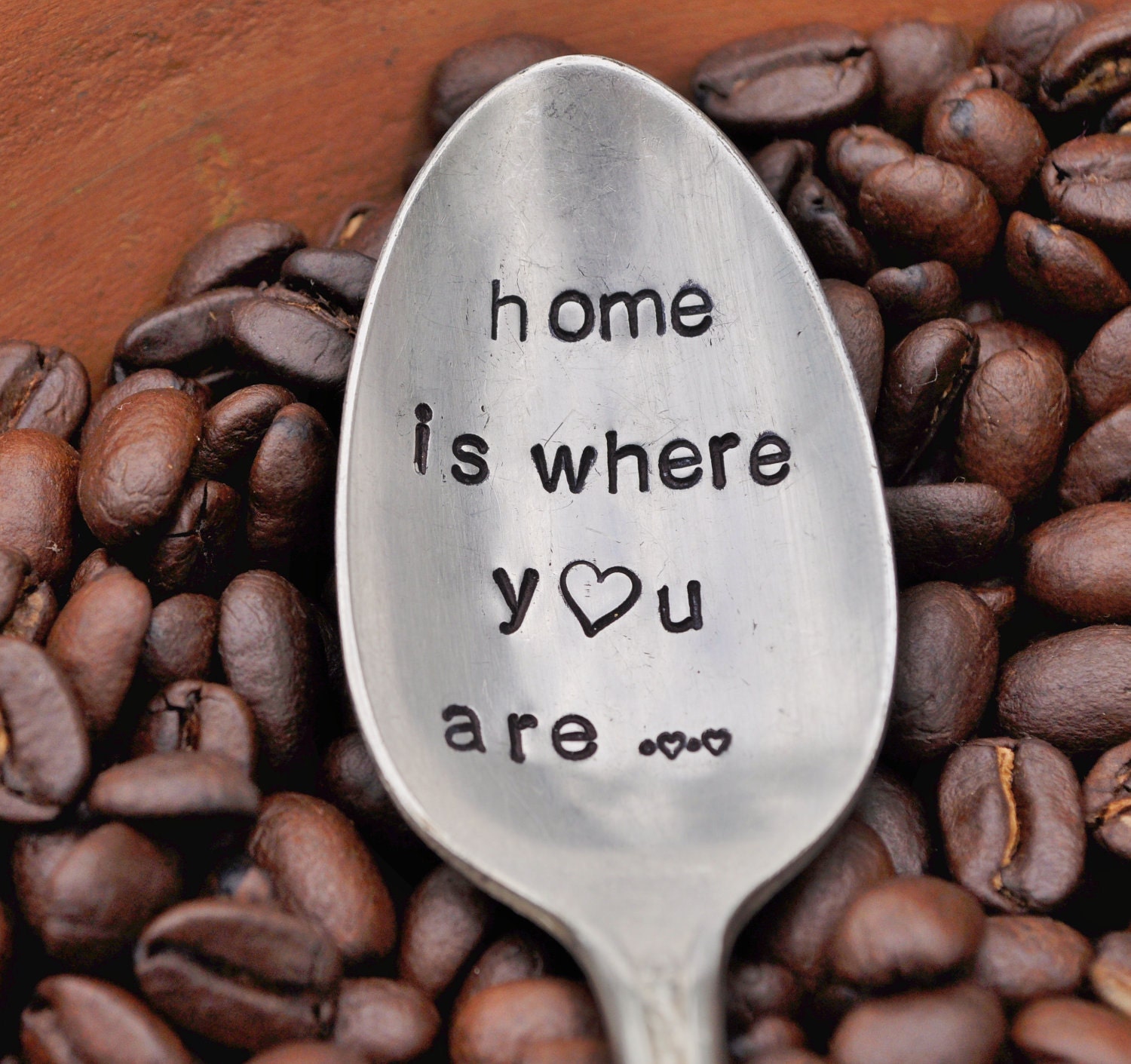 Home is where you are Vintage Hand Stamped