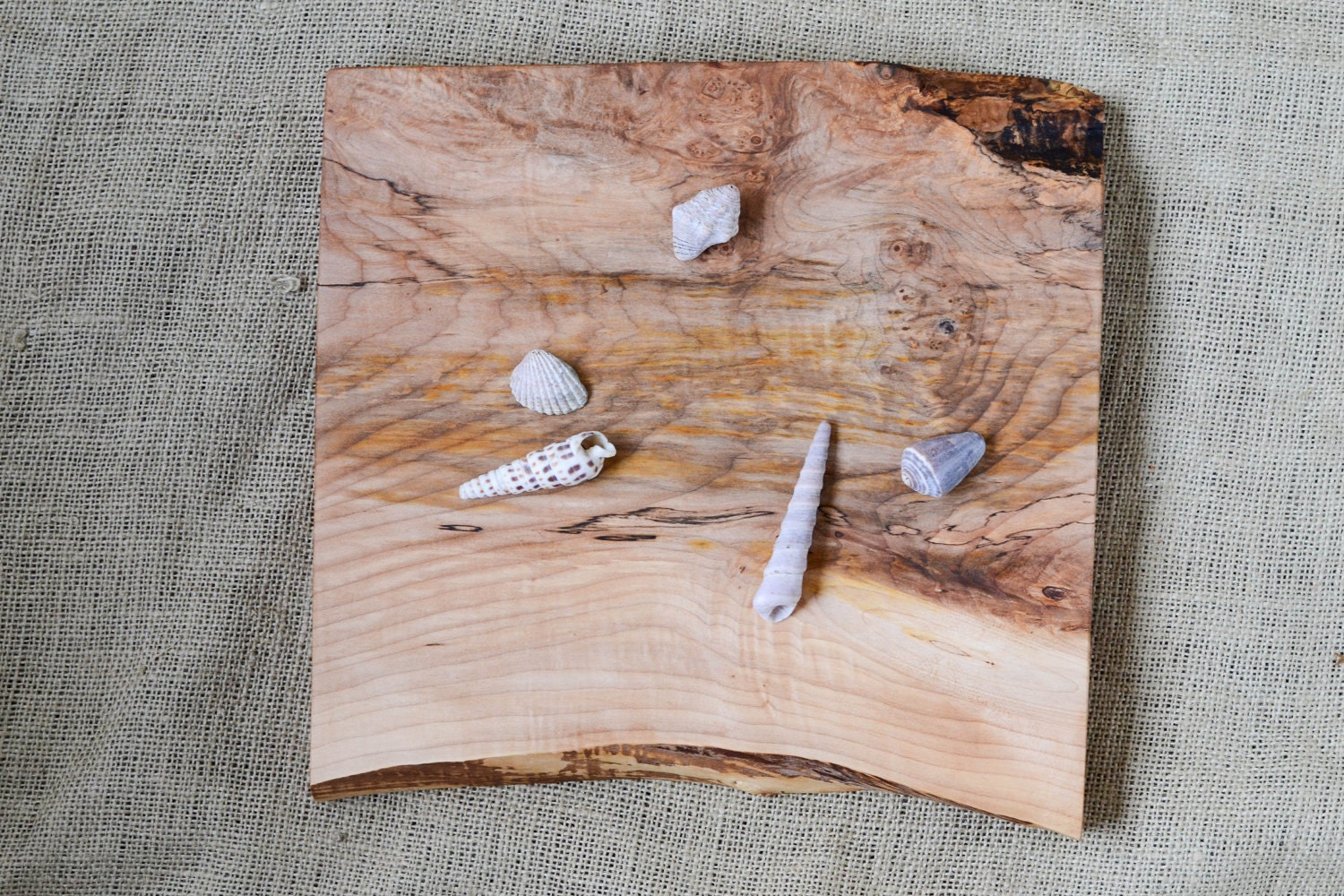 Organic Wood Serving Tray 598, Ready to Ship