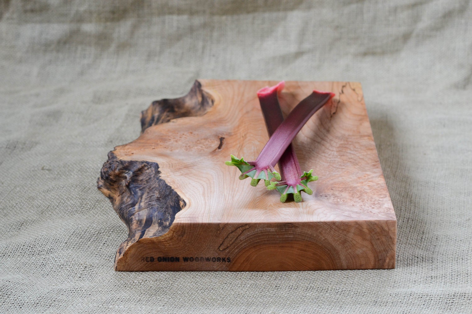 Chef's Cutting Board, Extra Thick with a Natural Wood Edge 605, Ready to Ship