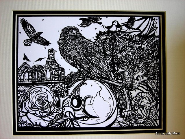 Gothic, Celtic, fantasy - "Shape Shifters" - 8" x 10" print and 11" x 14" white mat
