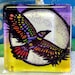 Celtic, Southwestern, Trickster, Native American - "Raven Moon Glass Tile Necklace"