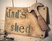 Ceramic Vintage Style Dad's Shed Sign