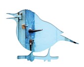 bird silhouette in turquoise, sparrow art photography, 11x14 art print, animal, minimal home decor, minimal, cyan, aqua