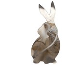 bunny in taupe gray, silhouette abstract photography, rabbit, hare, 8x10 art print, easter, animal art, beige