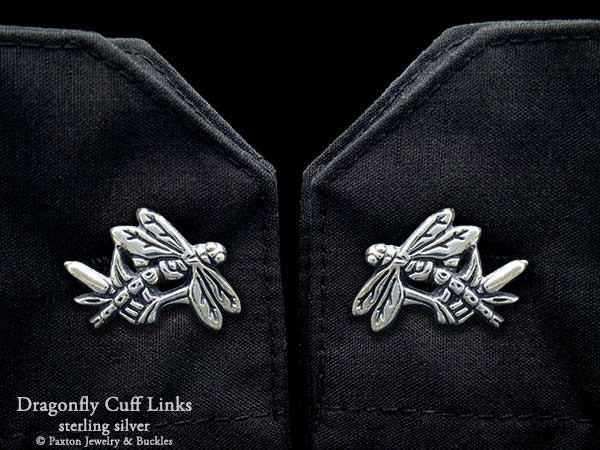 Dragonfly Cuff Links Sterling Silver