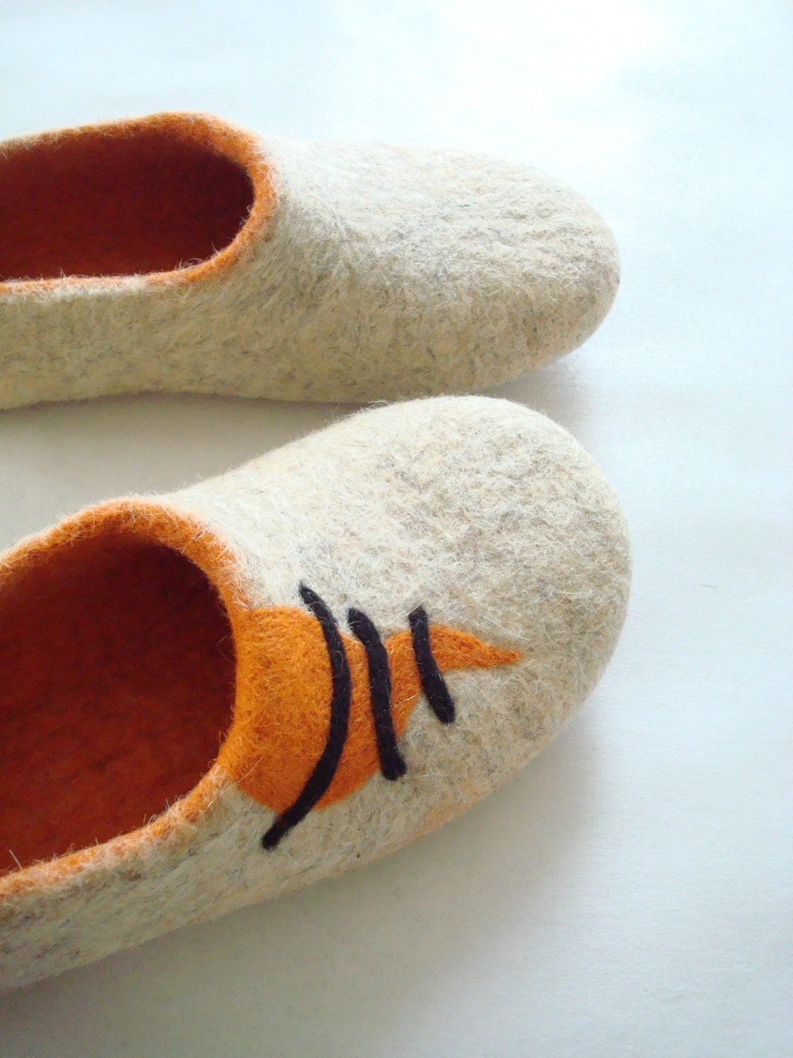 Felted wool slippers