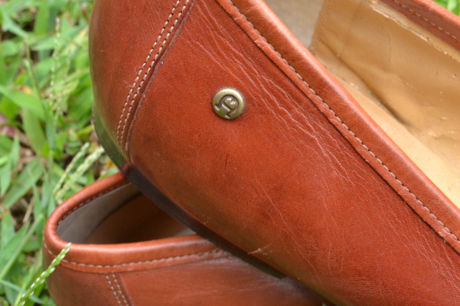 Etienne Aigner Brown & White Loafers
