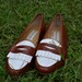 Etienne Aigner Brown & White Loafers