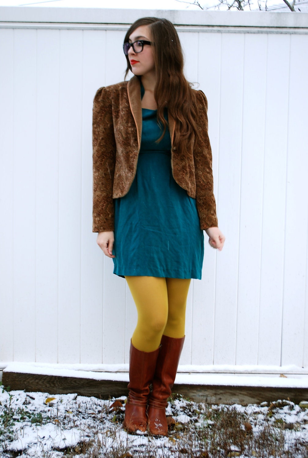 Vintage Paisley Velvet Blazer