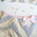 Chevron Bra and Panties Set in Pink Grey & Ivory Made to Order