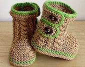 INSTANT DOWNLOAD - Knitting Pattern (PDF file) Spring Breath Booties (0-6/6-12 - months)